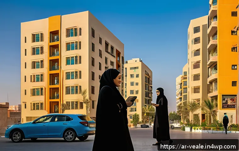 임대 부동산 시장의 경제적 요인 - A vibrant Middle Eastern urban neighborhood scene at sunset, showing diverse young adults and famili...